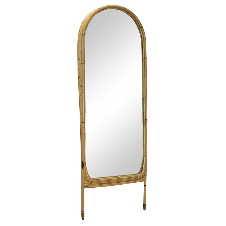 Selamat Designs Yosemite Rattan Framed Leaning Full Length Mirror in